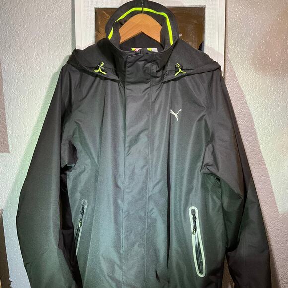 Puma Men's Jacket w Hoodie, Black, Small - Picture 1 of 12